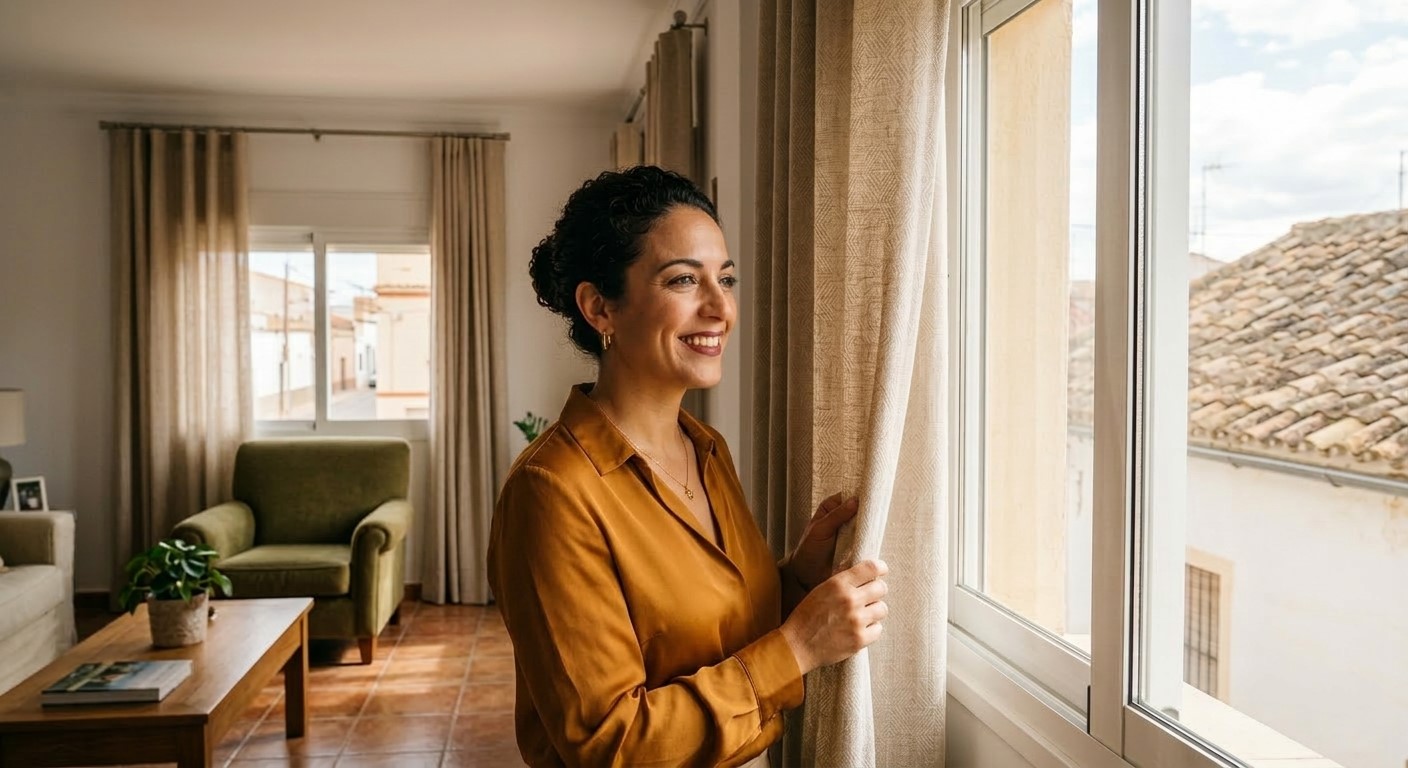 ofertas de cortinas modernas instaladas en vivienda en Murcia
